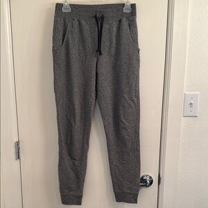 Gray Jogger Sweatpants with Elastic Waistband